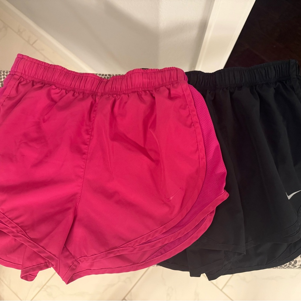 Women's NIKE Pink and Black Running Shorts